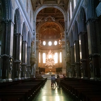 Inside the Naples Cathedral.