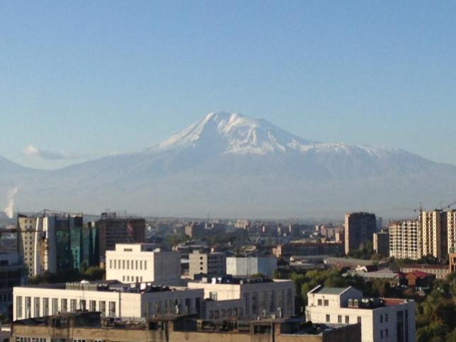 Mt Ararat in splendor over Yerevan, Armenia